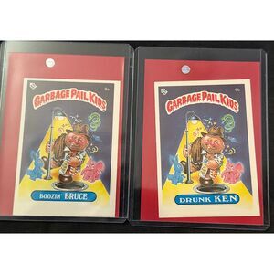 Vintage 1986 Topps Garbage Pail Kids UK Minis Series 1 9A and 9B